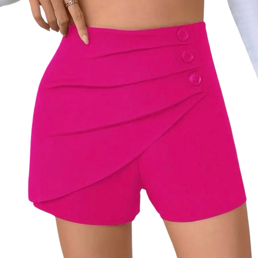 200. Pink Shorts With Decorative Buttons